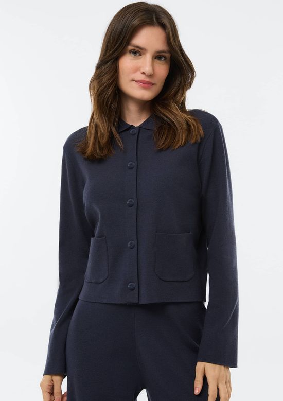 Foto do produto: Cardigan Feminino Em Tricô - Azul