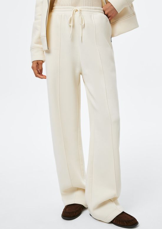 Foto do produto: Calça Feminina Reta Em Moletom - Off white