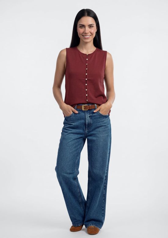 Foto do produto: Regata Feminina Alças Médias Com Elastano - Vermelho