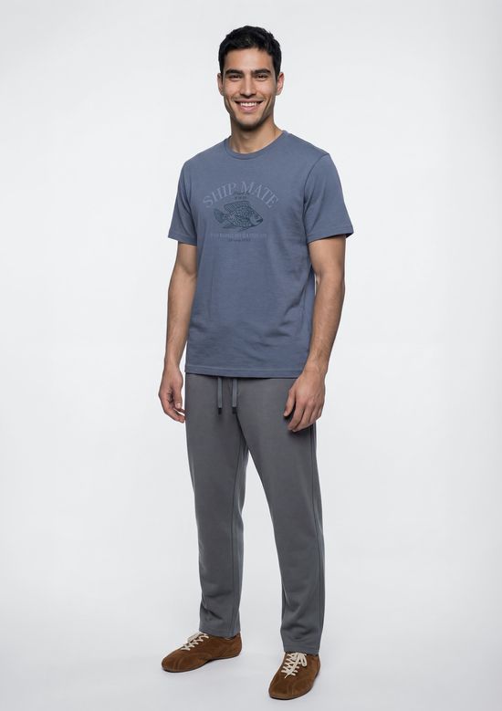 Foto do produto: Camiseta Masculina Manga Curta Com Estampa - Azul