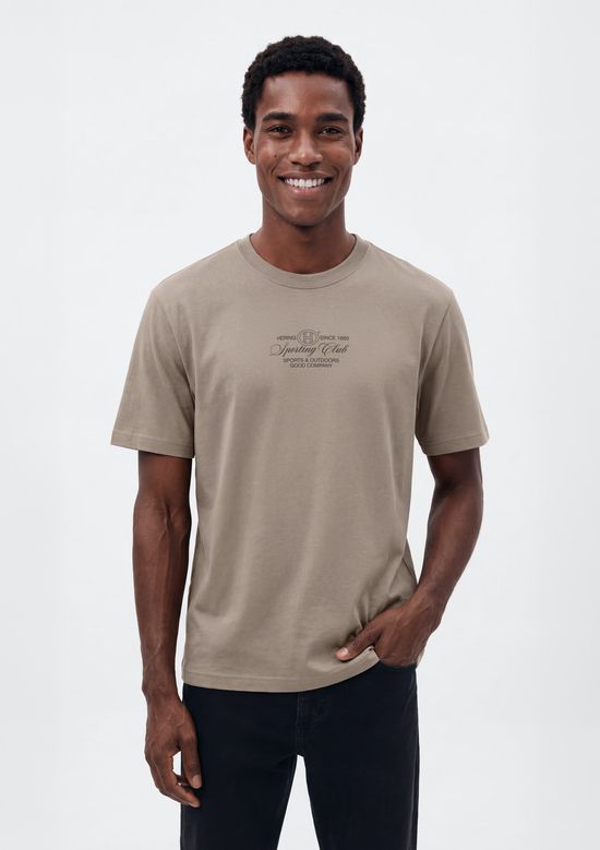 Foto do produto: Camiseta Masculina Super Cotton Estampada - Bege