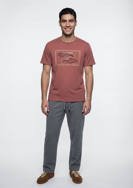 Foto do produto: Camiseta Masculina Manga Curta Com Estampa - Rosa