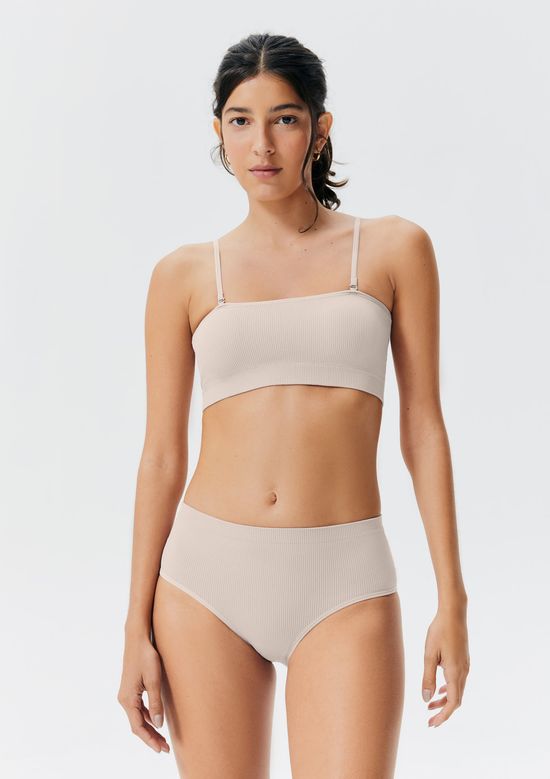 Foto do produto: Top Reto Dupla Camada - Bege