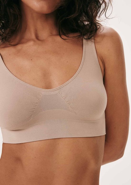 Foto do produto: Top Básico Alças Largas Sem Costura - Bege