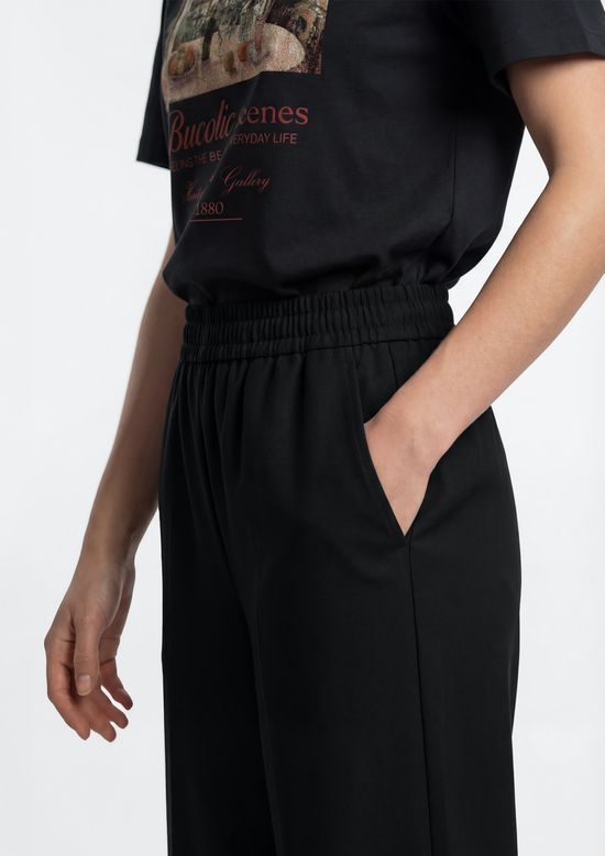 Foto do produto: Calça Feminina Cintura Média Pantalona - Preto