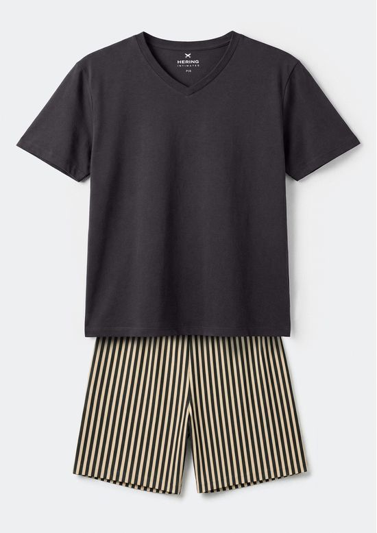 Foto do produto: Pijama Curto Masculino Com Samba Canção - Cinza
