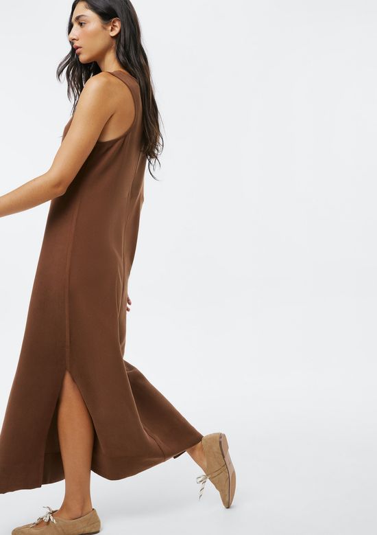 Foto do produto: Vestido Midi Peach Touch Evasê - Marrom