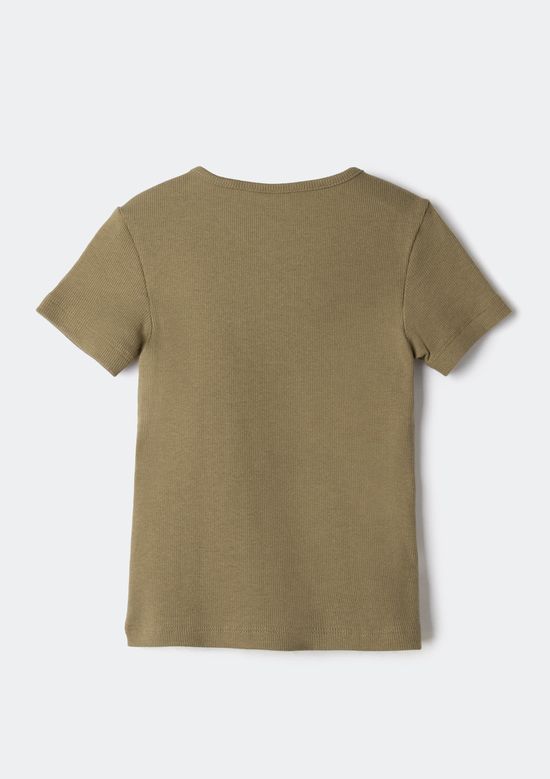 Foto do produto: Blusa Manga Curta Infantil Menina Em Ribana - Verde