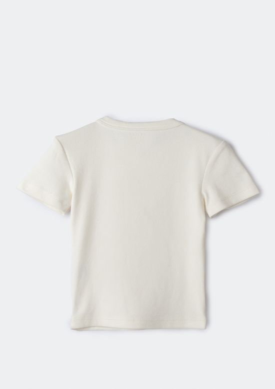 Foto do produto: Blusa Infantil Menina Em Ribana Canelada - Off white