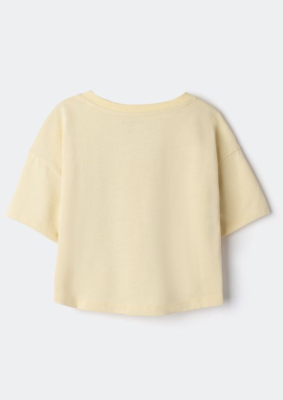 Foto do produto: Blusa Infantil Menina Oversized Em Malha Binada - Amarelo