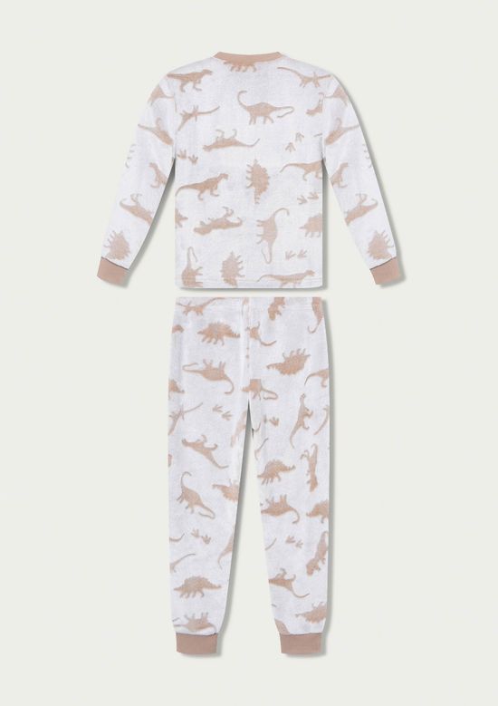 Foto do produto: Pijama Infantil Menino Fleece Estampado - Bege