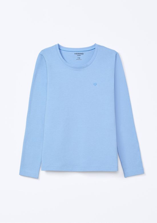 Foto do produto: Blusa Básica Infantil Menina Manga Longa Com Patch Hering Kids - Azul