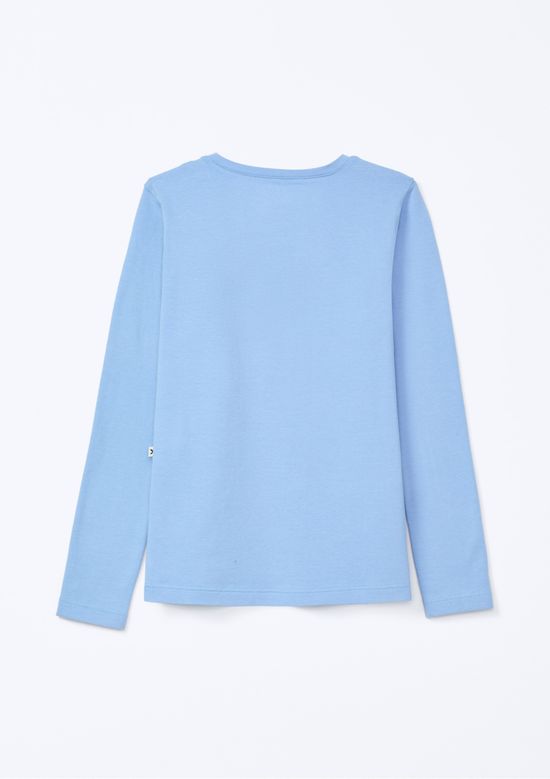 Foto do produto: Blusa Básica Infantil Menina Manga Longa Com Patch Hering Kids - Azul
