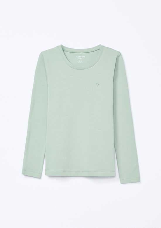 Foto do produto: Blusa Básica Infantil Menina Manga Longa Com Patch Hering Kids - Verde