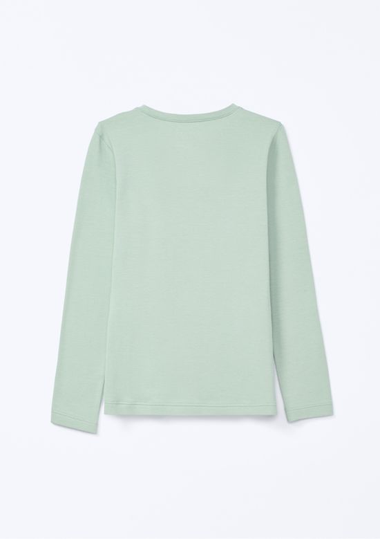 Foto do produto: Blusa Básica Infantil Menina Manga Longa Com Patch Hering Kids - Verde