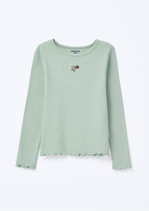 Foto do produto: Blusa Manga Longa Infantil Menina Em Ribana - Verde