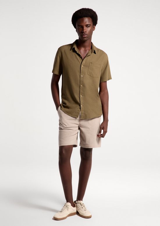 Foto do produto: Bermuda Masculina Em Algodão Texturizado - Cinza