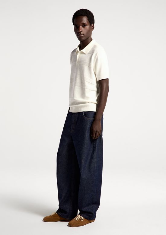 Foto do produto: Polo Masculina Em Tricô Texturizado - Off white