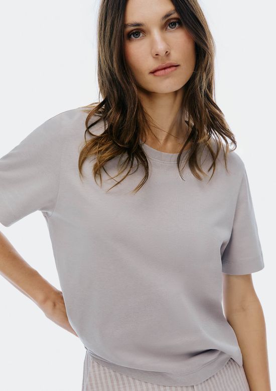 Foto do produto: Blusa Feminina Manga Curta - Cinza