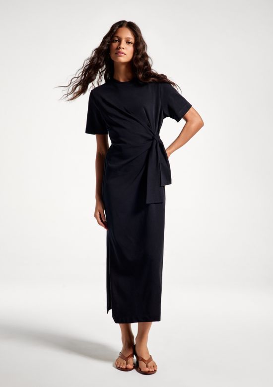 Foto do produto: Vestido Midi Em Malha Ultra Soft - Preto