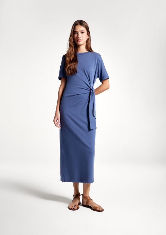 Foto do produto: Vestido Midi Em Malha Ultra Soft - Azul