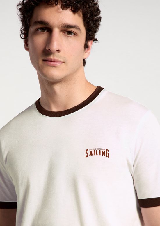 Foto do produto: Camiseta Masculina Estampada Em Malha - Off white