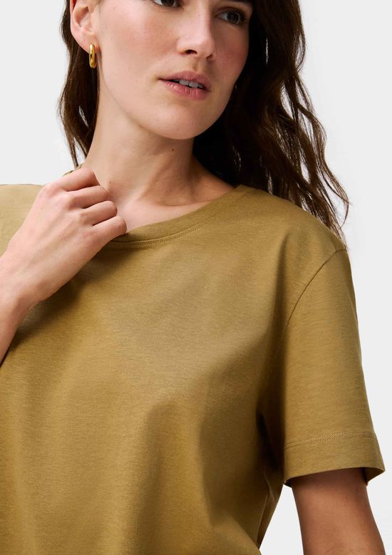 Foto do produto: Blusa Feminina Manga Curta - Caqui