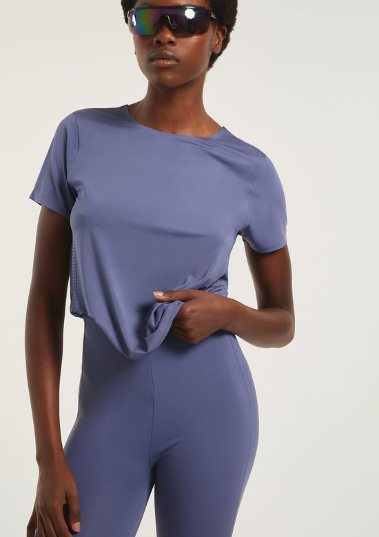 Foto do produto: Camiseta Esportiva Feminina Alta Performance - Azul