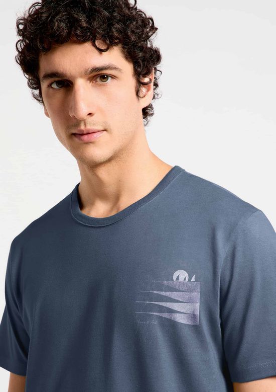 Foto do produto: Camiseta Masculina Super Cotton Estampada - Azul
