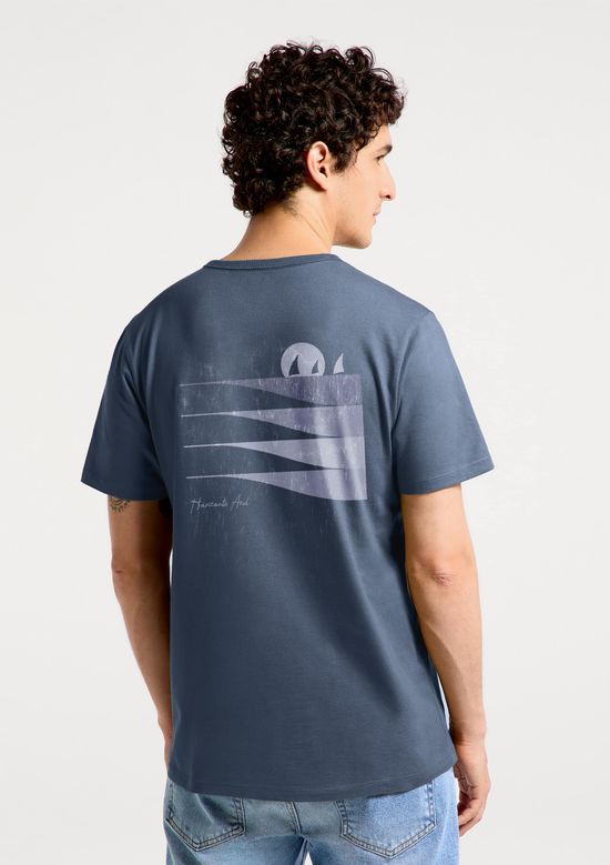 Foto do produto: Camiseta Masculina Super Cotton Estampada - Azul