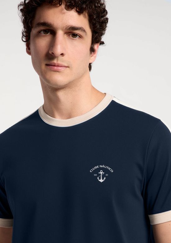 Foto do produto: Camiseta Masculina Estampada Em Malha - Azul