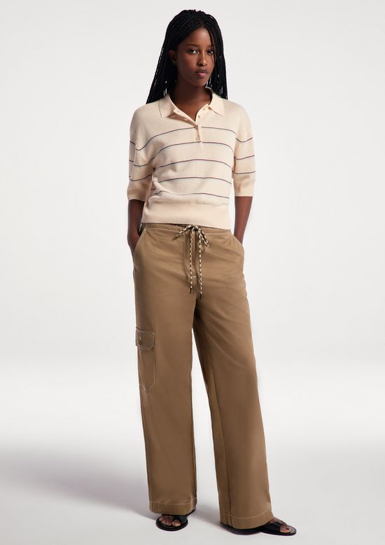 Foto do produto: Calça Feminina Cargo Empapelada - Bege