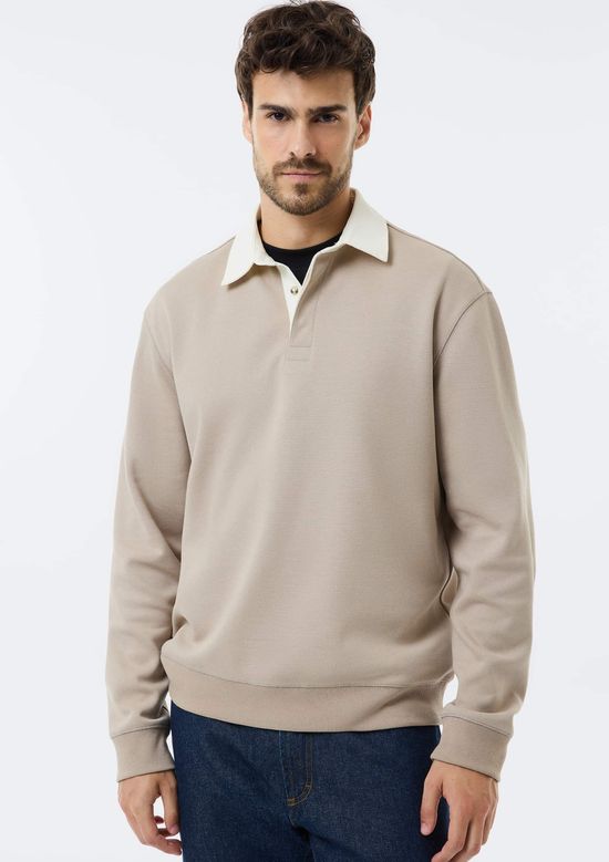 Foto do produto: Blusão Masculino Polo Em Algodão - Bege