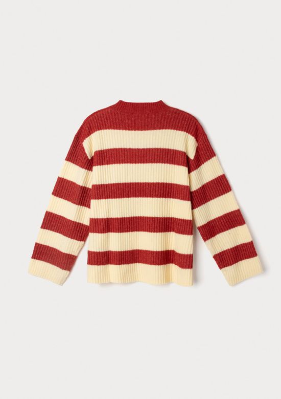 Foto do produto: Blusão Feminino Em Tricô Fio Tinto - Vermelho