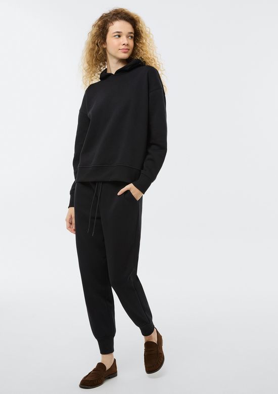 Foto do produto: Blusão Feminino Moletom Com Capuz - Preto