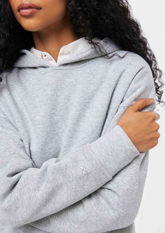 Foto do produto: Blusão Feminino Moletom Com Capuz - Cinza