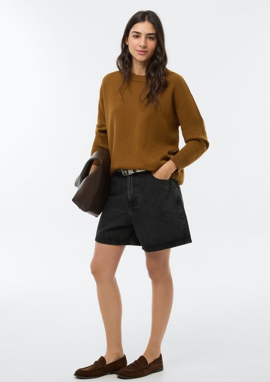 Foto do produto: Blusão Feminino Amplo Em Tricô - Marrom