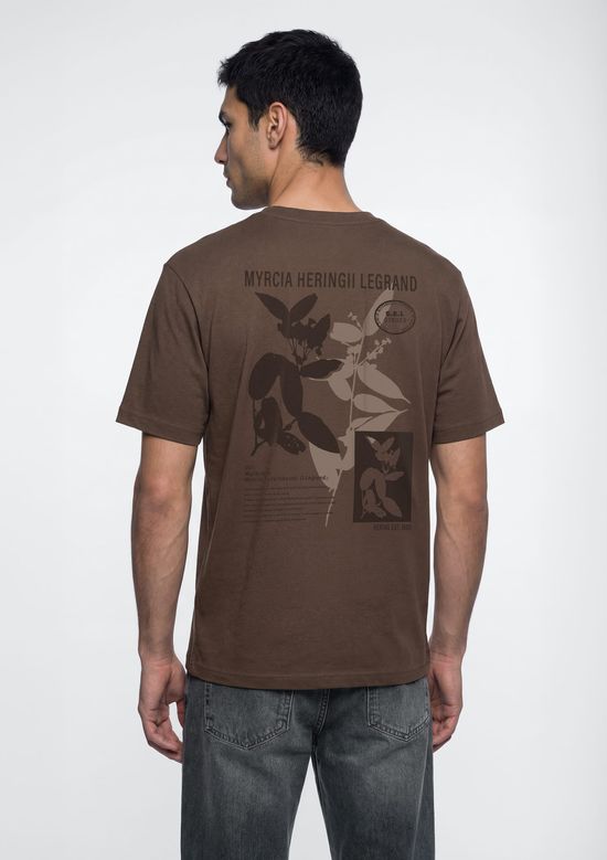 Foto do produto: Camiseta Masculina Manga Curta Com Estampa - Marrom