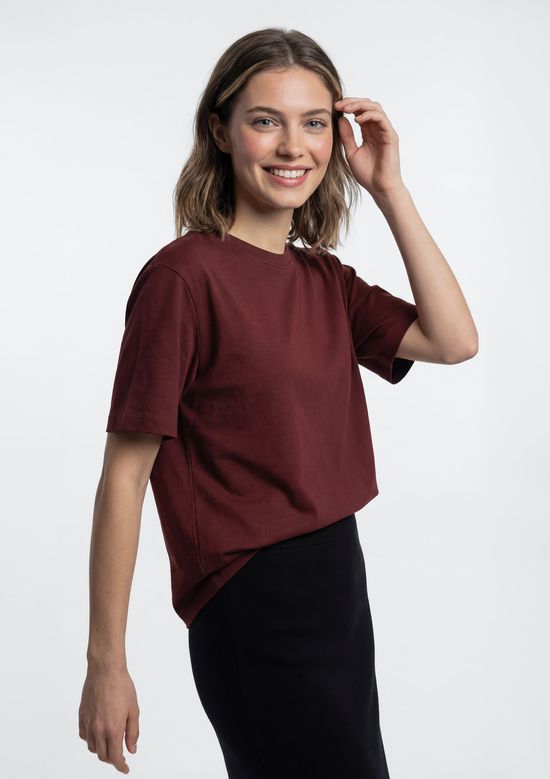 Foto do produto: Camiseta Feminina Boxy Manga Curta - Vermelho