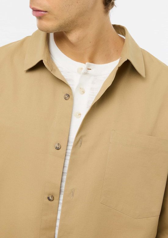 Foto do produto: Camisa Masculina Comfort Em Sarja - Bege