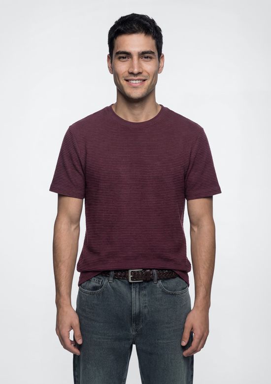 Foto do produto: Camiseta Masculina Texturizada Regular - Vermelho