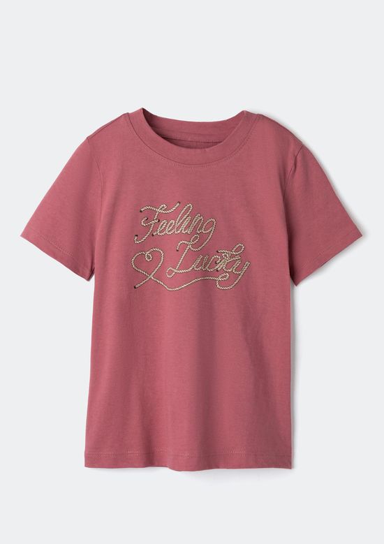 Foto do produto: Blusa Infantil Menina Manga Curta Com Estampa - Rosa