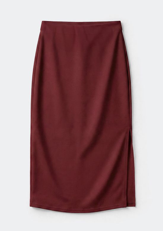 Foto do produto: Saia Midi Em Malha Rústica Premium - Vermelho