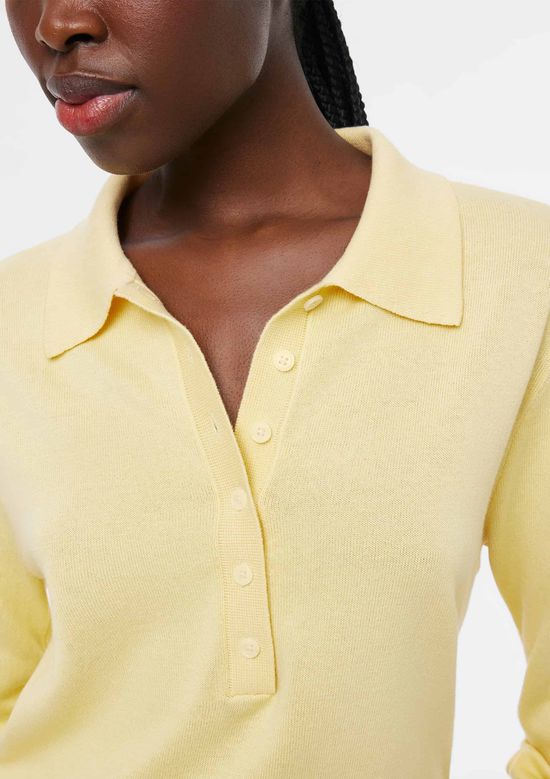 Foto do produto: Polo Feminina Tricô Manga Longa - Creme