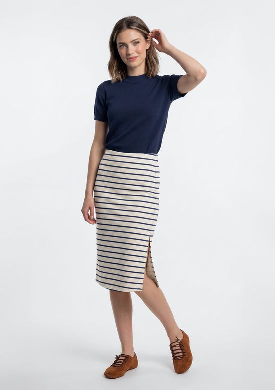 Foto do produto: Saia Midi Em Malha Rústica Premium - Off white