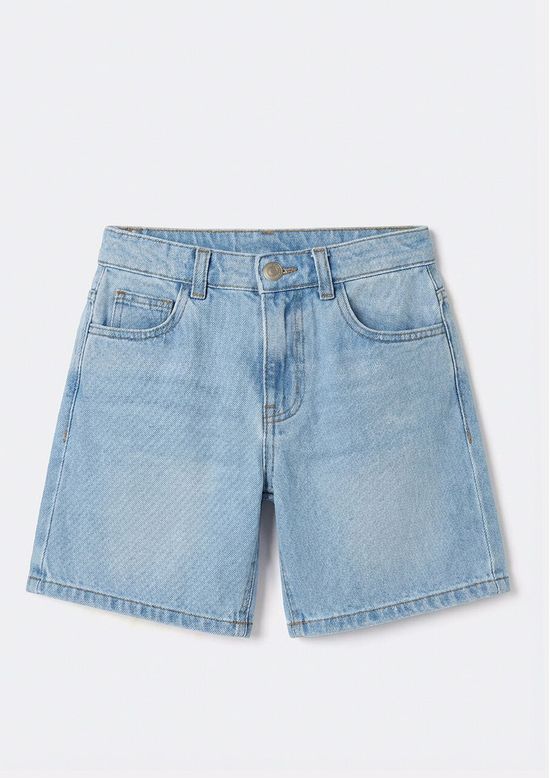Foto do produto: Bermuda Jeans Infantil Menino Reta - Azul