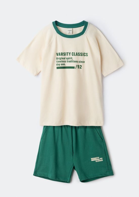 Foto do produto: Conjunto Curto Infantil Menino Com Estampa - Verde