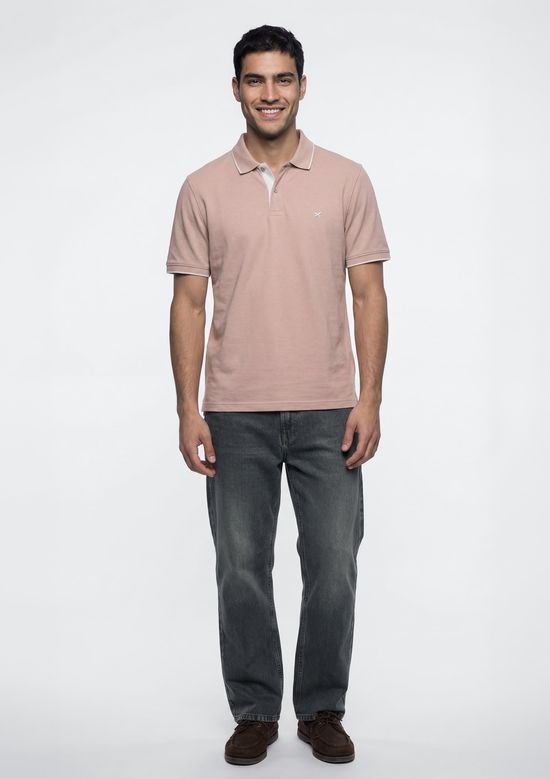 Foto do produto: Camisa Polo Básica Masculina Em Piquet Com Bordado - Rosa