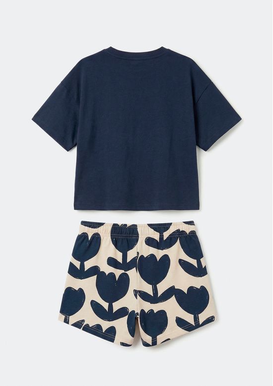 Foto do produto: Conjunto Infantil Menina Curto Estampado - Azul