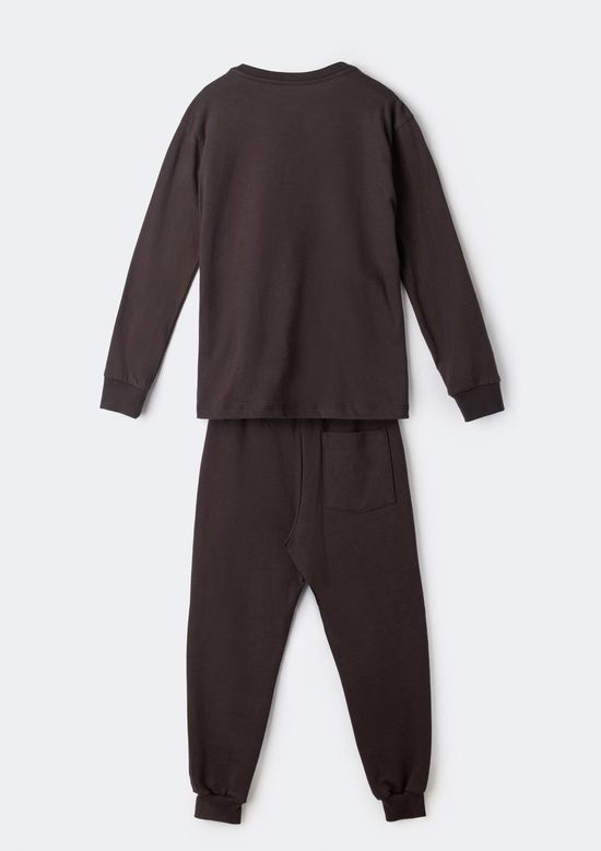 Foto do produto: Conjunto Infantil Menino Em Moletom Com Estampa - Cinza